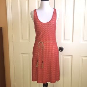 Sanctuary Burnt Orange Crochet Tie Dress